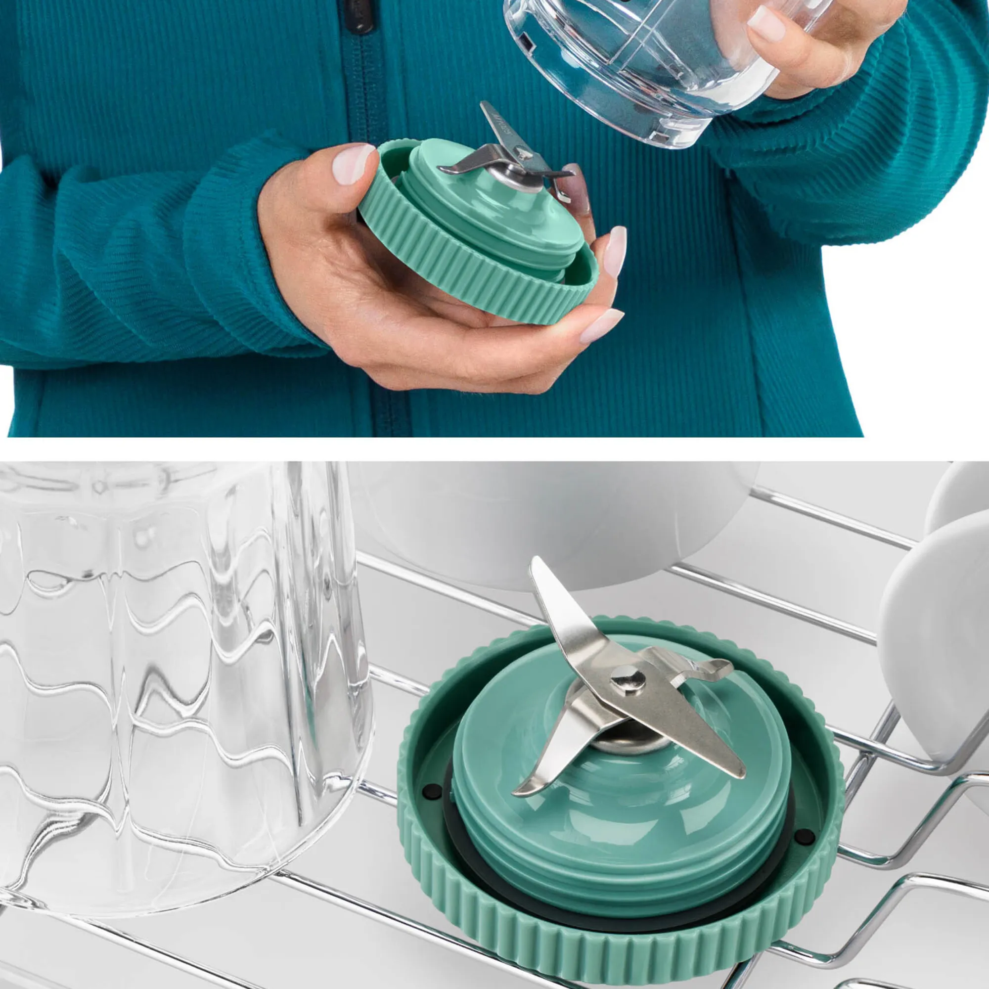 Flex bærbar blender 590 ml, skovgrøn, produktbillede 5 af 7, Blendere hos HomeNordic