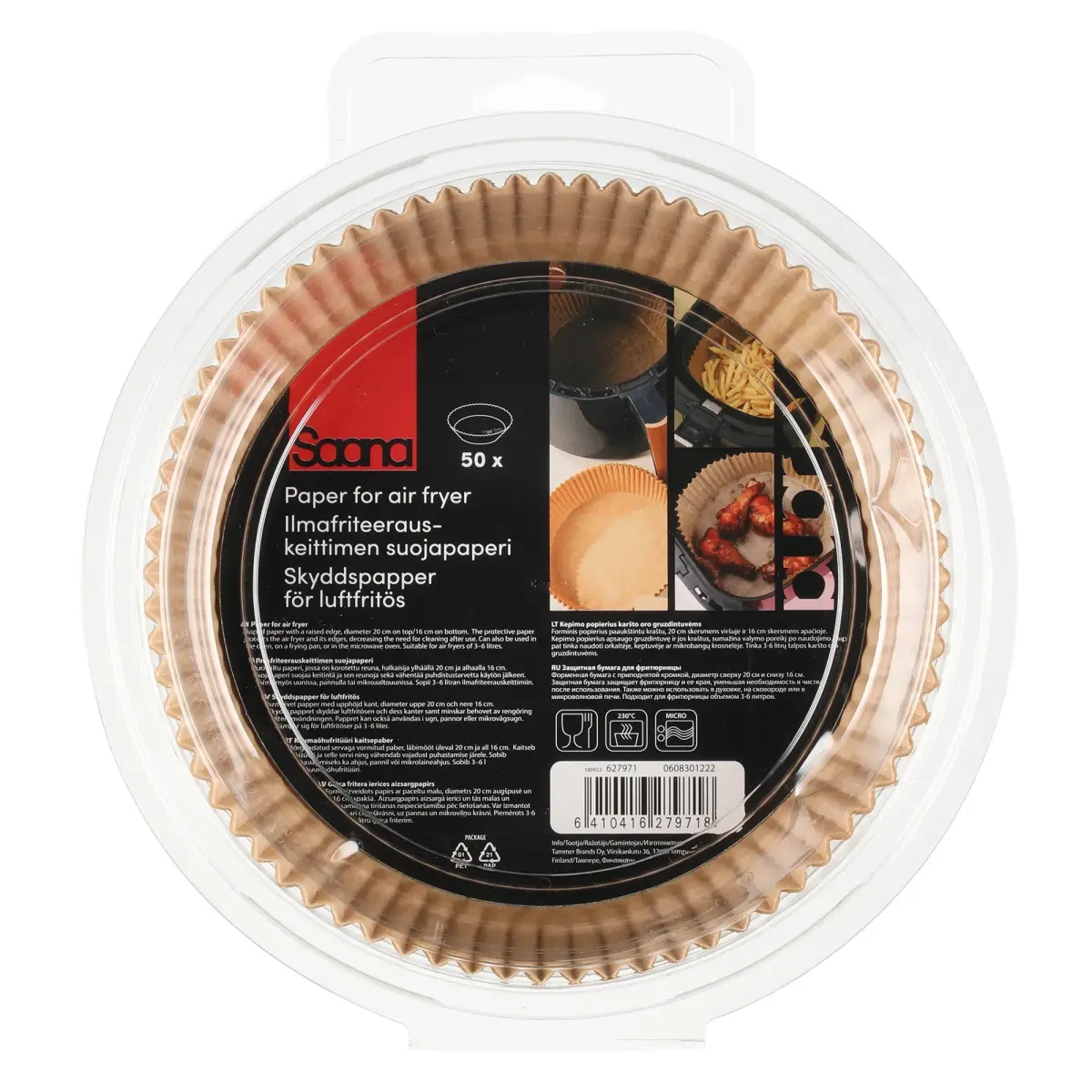 Bagepapir til airfryer 20x16 cm, 50 stk., produktbillede 2 af 5, Airfryers hos HomeNordic