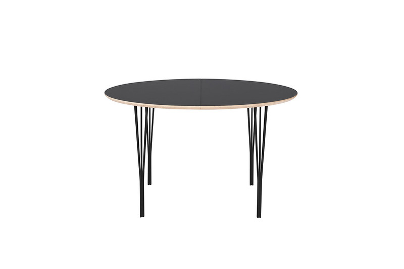HASLEV SYMPHONY SPISEBORD 82 GRAPHITE LAMINAT SORT METAL BEN, Spiseborde hos HomeNordic