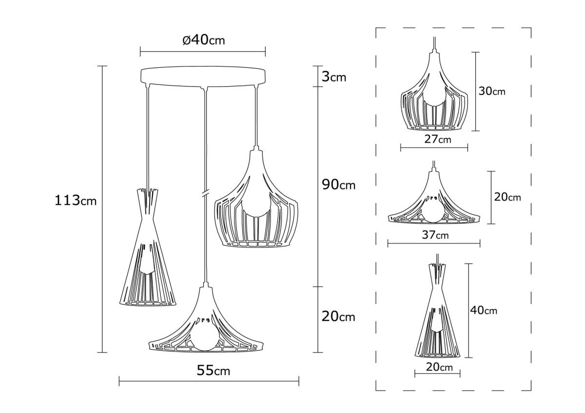 LUMI Auralis loftlampe, produktbillede 2 af 7, Loftlamper hos HomeNordic