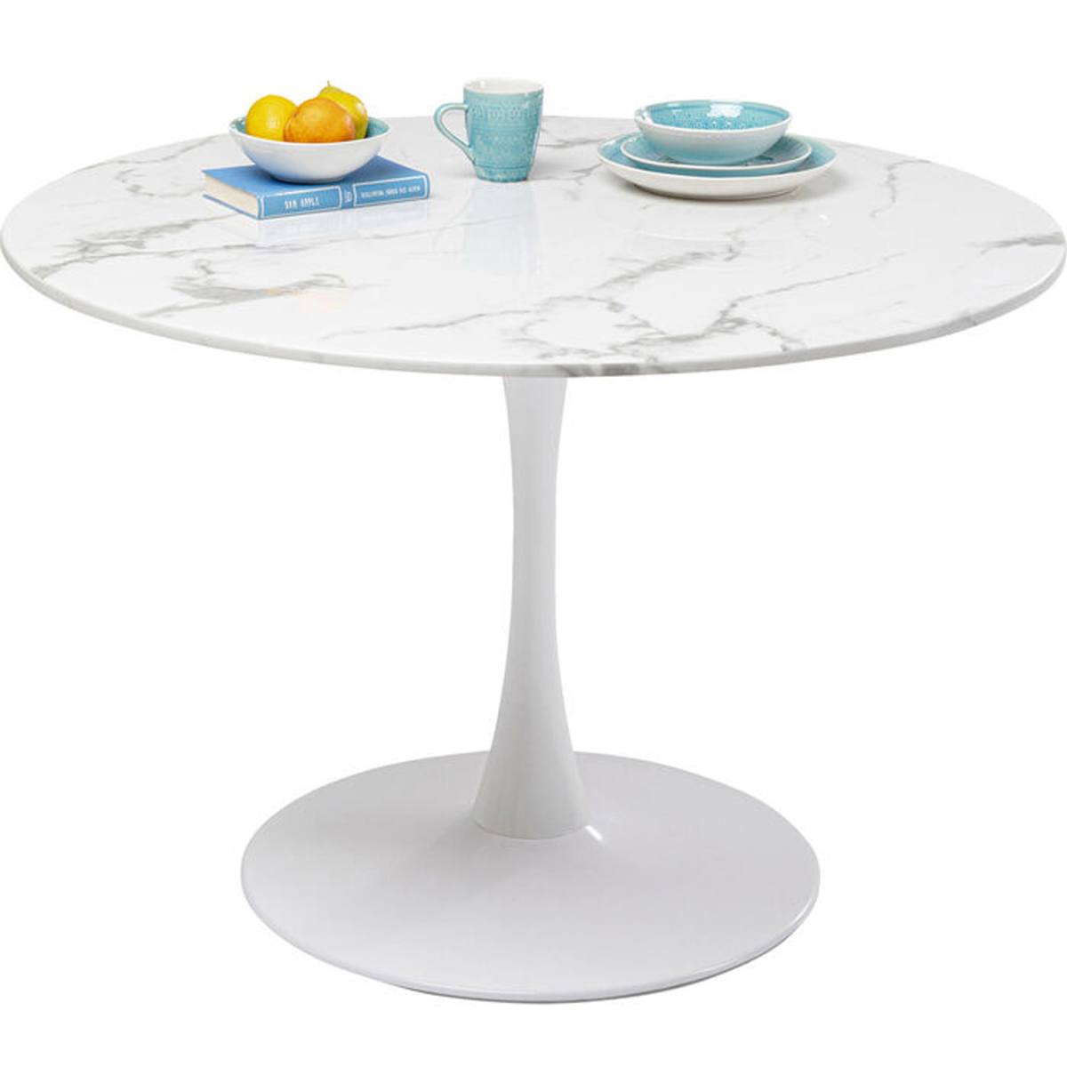 KARE DESIGN Veneto Marble White spisebord, rund, produktbillede 6 af 6, Spiseborde hos HomeNordic