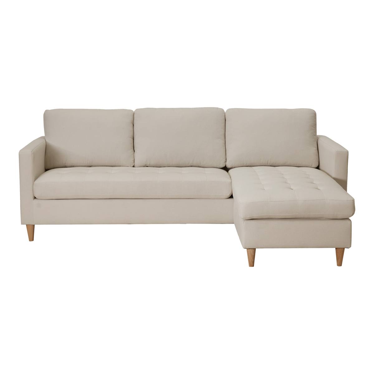 Milano Lounge sofa l lys sand farvet stof, produktbillede 3 af 4, Sofaer hos HomeNordic