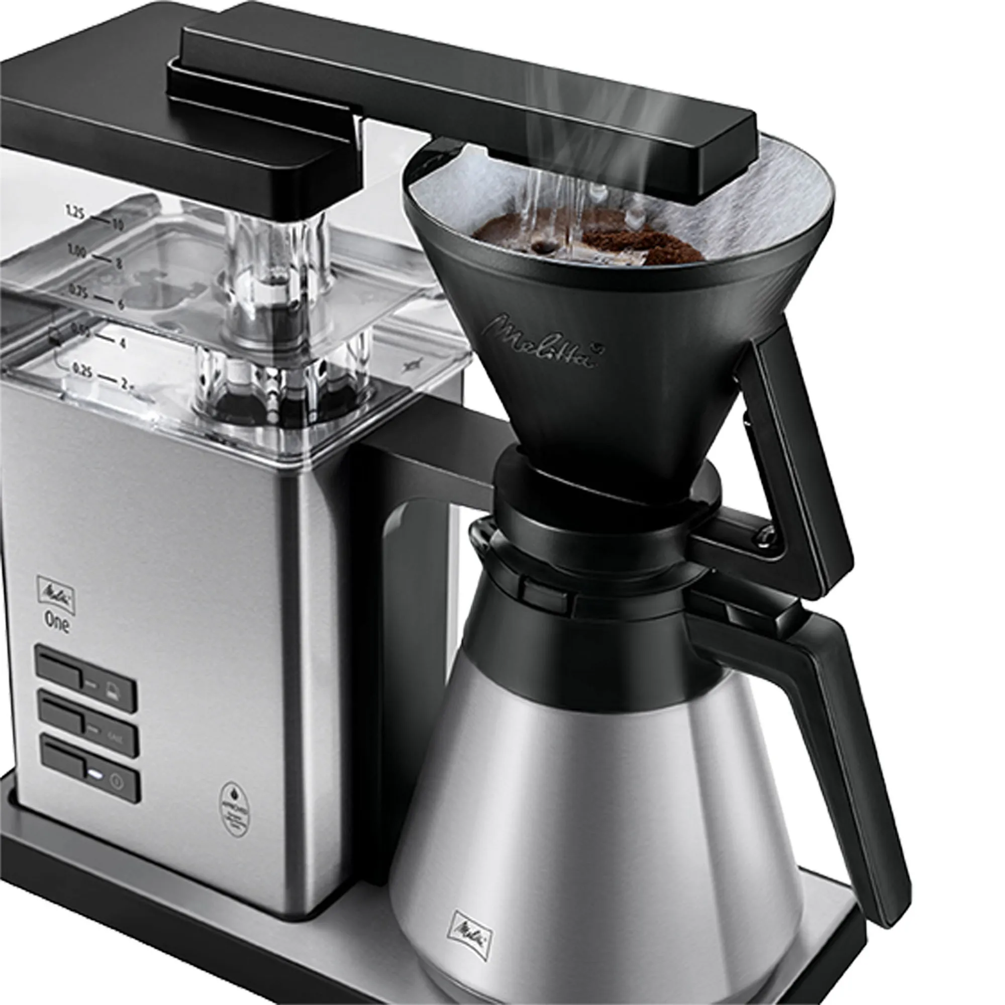 Melitta One Therm kaffemaskine, rustfrit stål, produktbillede 2 af 4, Kaffemaskiner hos HomeNordic