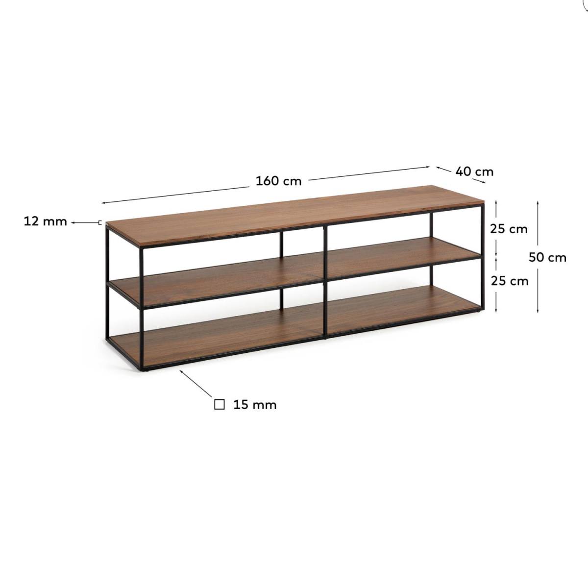 KAVE HOME Yoana TV-bord, m. 2 hylder, produktbillede 2 af 6, TV-borde hos HomeNordic