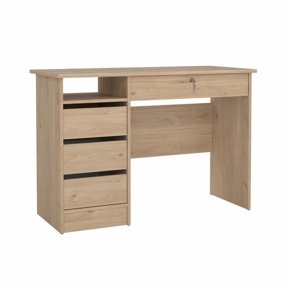 Prestige skrivebord 110 x 49 cm med 4 skuffer i egelook, Skriveborde hos HomeNordic