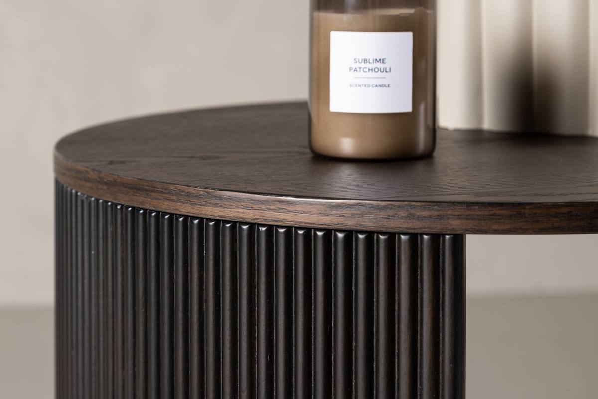 Suave - Sofabord i mocca farvet finer, diameter 60 cm., produktbillede 4 af 8, Moderne designs hos HomeNordic