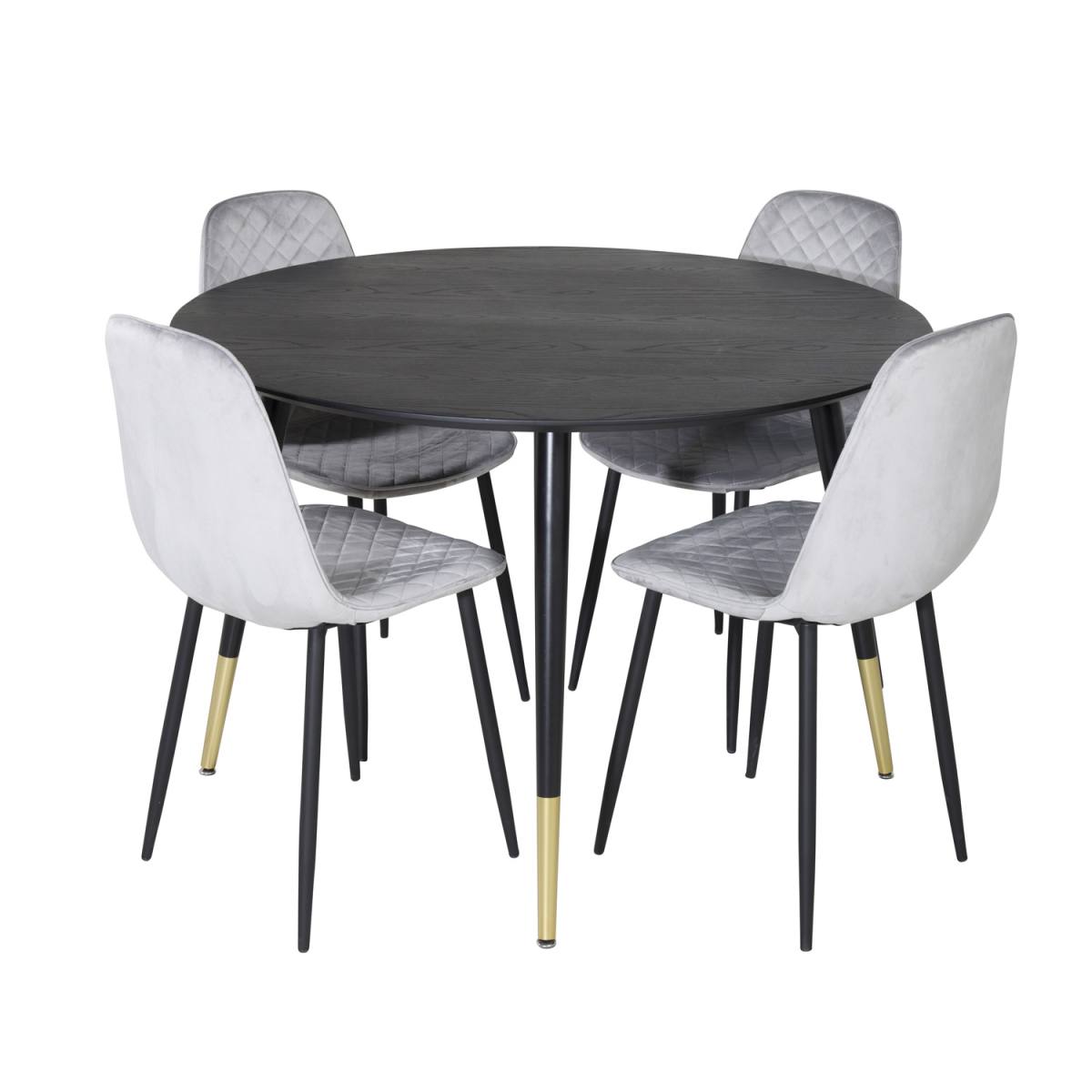 VENTURE DESIGN Dipp spisebordssæt, m. 4 stole, Spiseborde hos HomeNordic