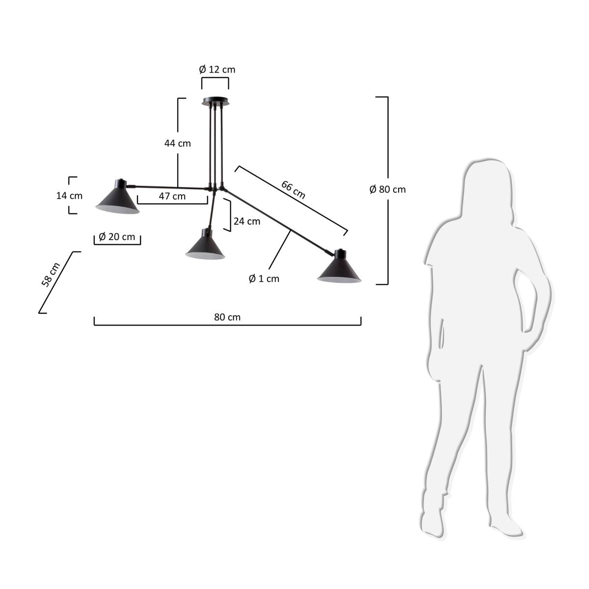 KAVE HOME Dione loftlampe, produktbillede 2 af 4, Loftlamper hos HomeNordic
