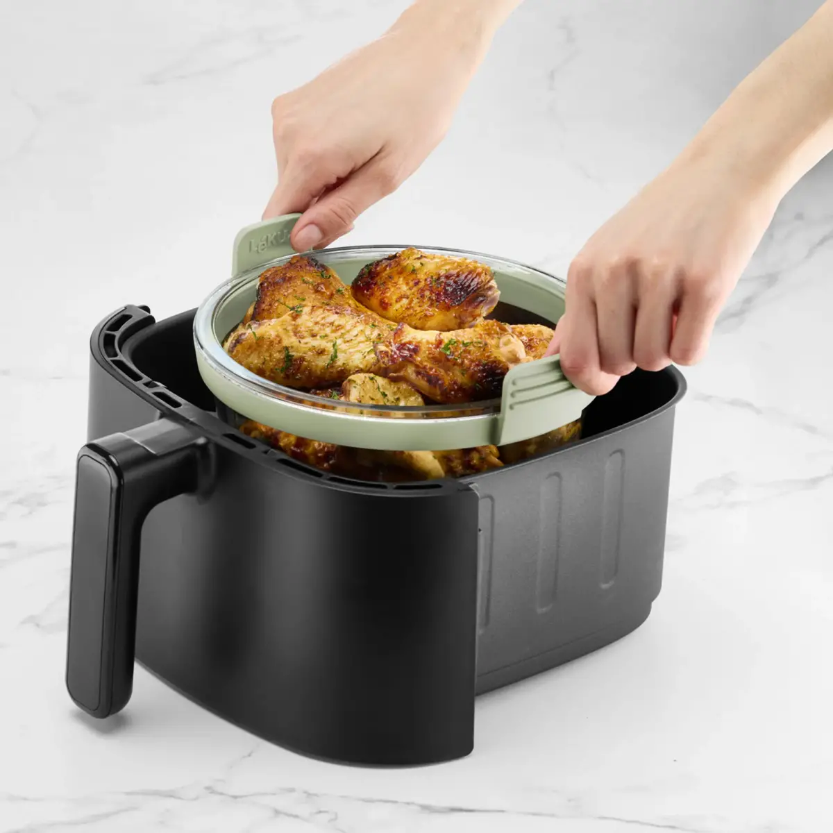 Airfryerform glas, rund, produktbillede 3 af 4, Airfryers hos HomeNordic