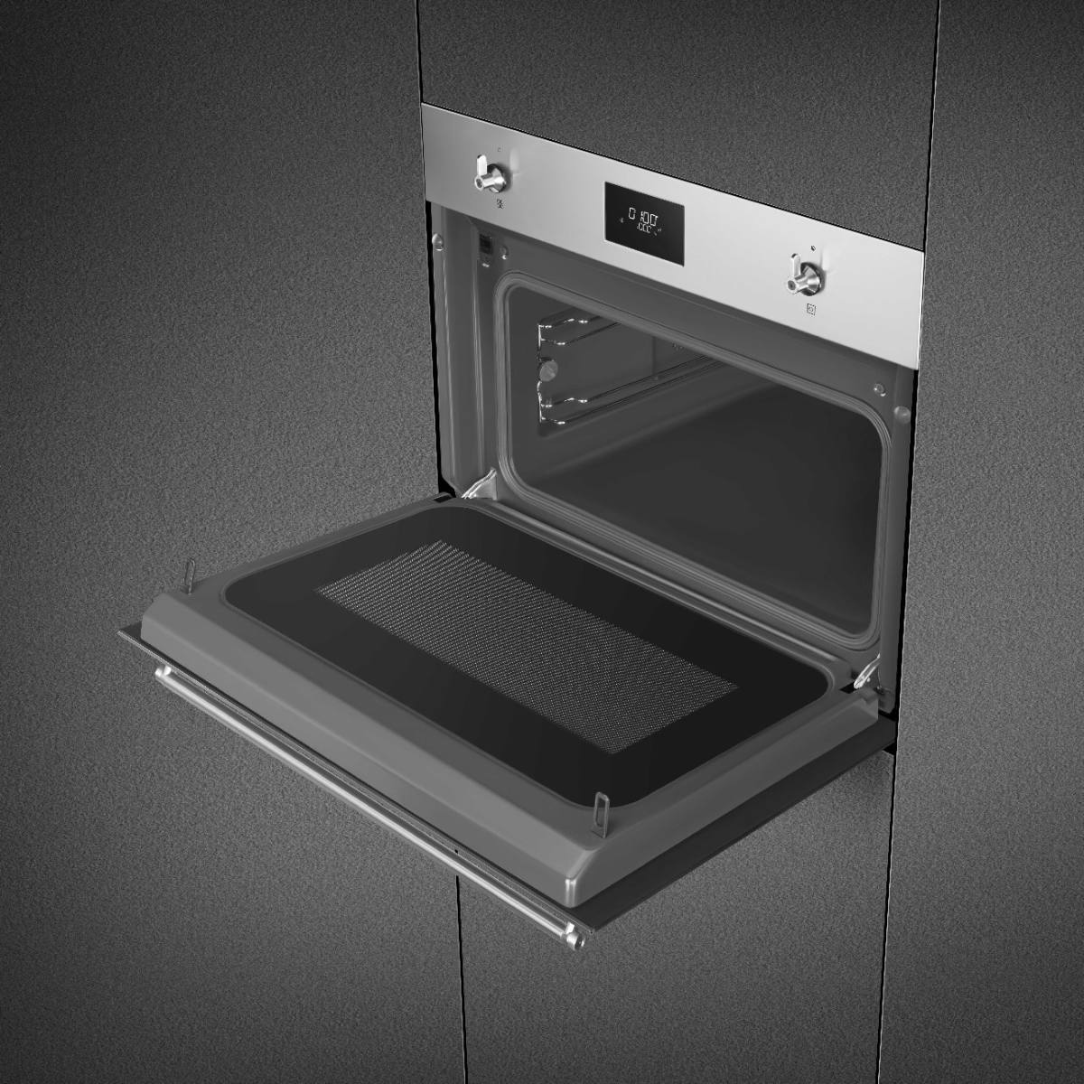 SMEG Indbygningsmikroovn SO4301M0X, produktbillede 6 af 7, Ovne hos HomeNordic