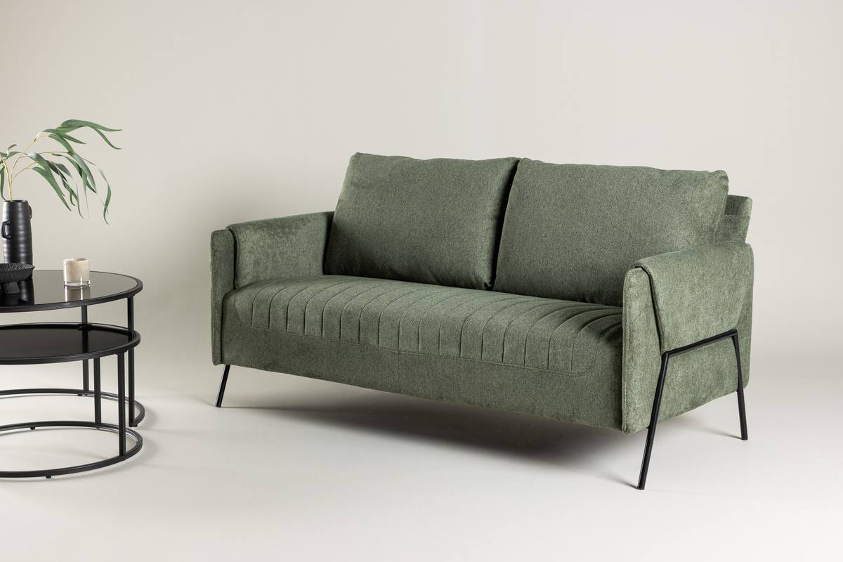 Oban - 2 personers sofa i grønt stof – billede 3