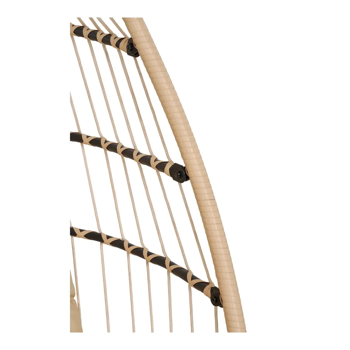 Patras Hængestol - Hængestol, Stål Stativ, Foldbar Sæde, Incl.Hynder, Beige/Grå//Sort 195X117X107 Cm – billede 5