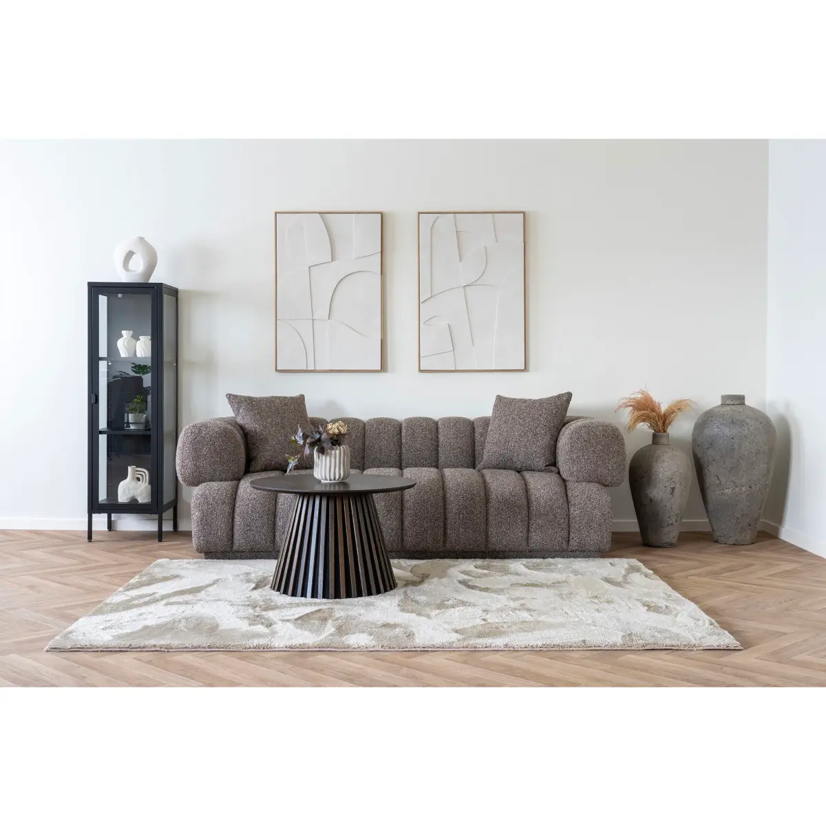 Brisbane Smalt Vitrineskab - Smalt Vitrineskab, 1 Glaslåge, Stål, Sort 40X35X140 Cm – billede 6
