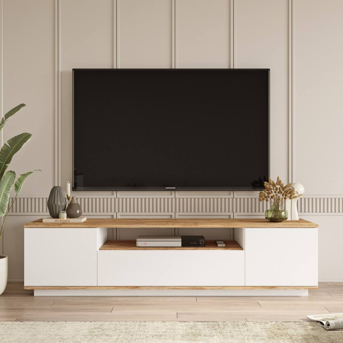 NORDVÄRK FR7 TV-bord, m. 3 låger og 1 hylde, produktbillede 9 af 12, TV-borde hos HomeNordic