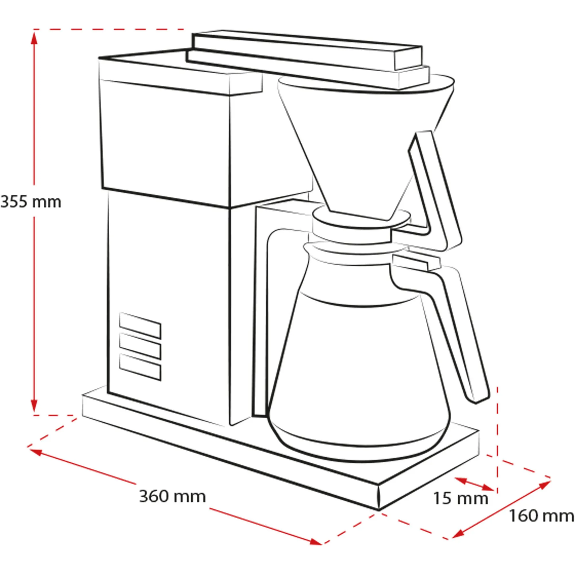 Melitta One Therm kaffemaskine, rustfrit stål, produktbillede 3 af 4, Kaffemaskiner hos HomeNordic
