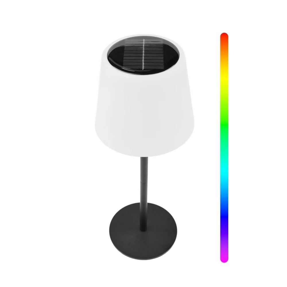 Opladelig RGBW LED bordlampe med solcelle, Bordlamper hos HomeNordic