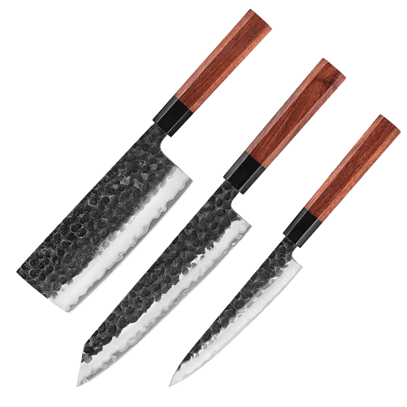 Japansk knivsæt | Nakiri Bunka Petty | Tanuki hos HomeNordic