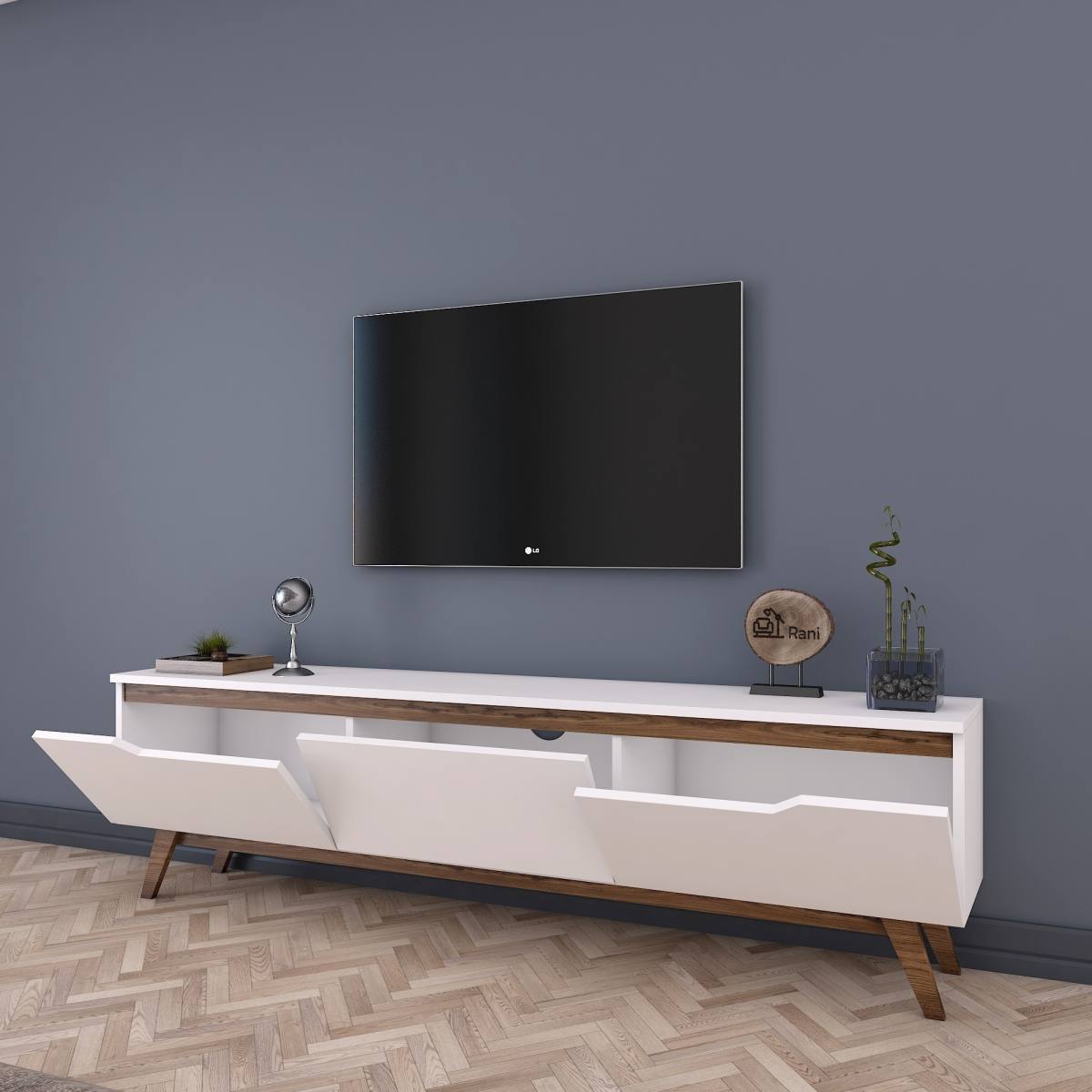 NORDVÄRK D1 TV-bord, m. 3 låger, produktbillede 10 af 11, TV-borde hos HomeNordic