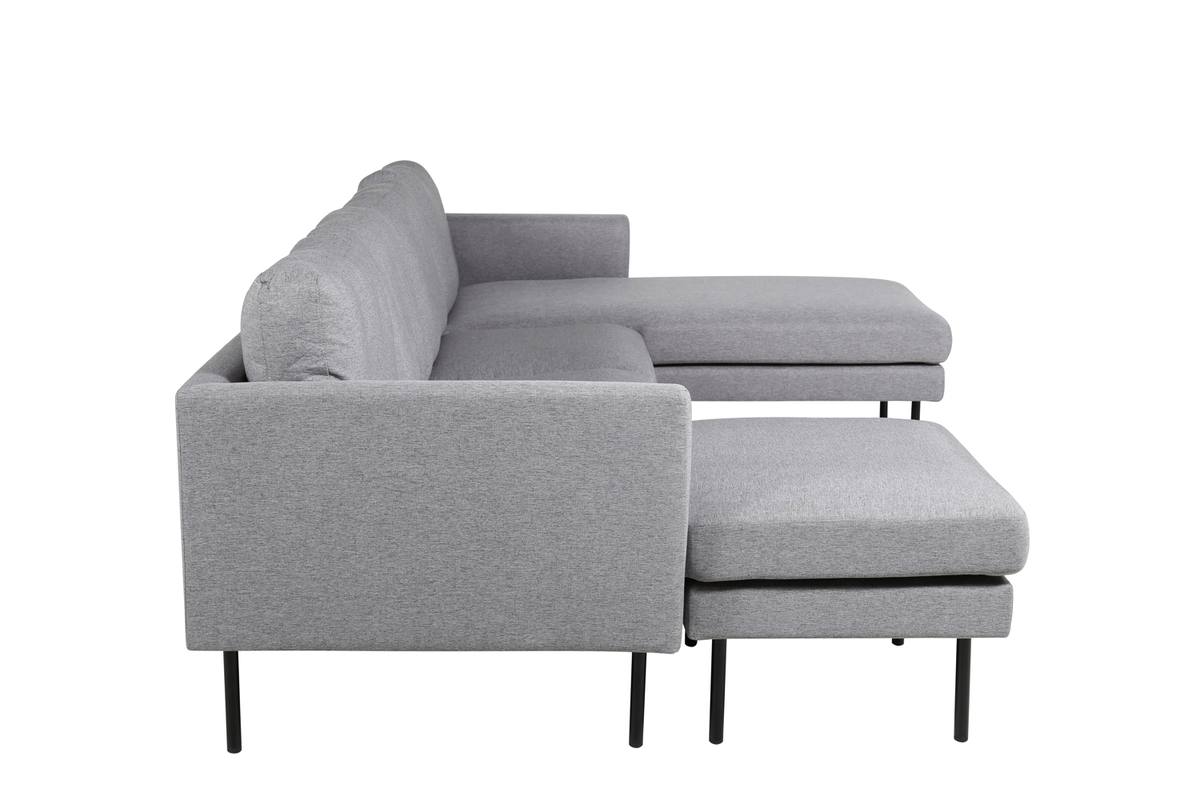 Polar - Sofa i U-form med gråt polyester stof – billede 13