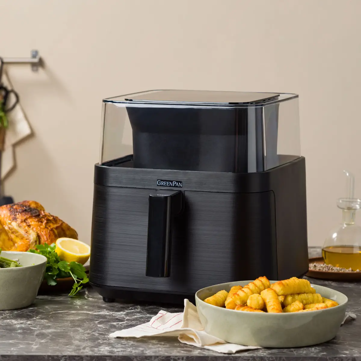 Airfryer 7 liter, sort, produktbillede 2 af 8, Airfryers hos HomeNordic