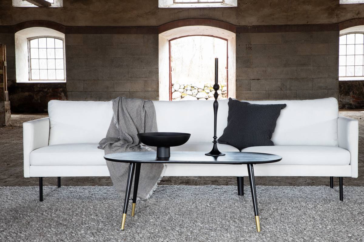 Polar - Sofa 3-personers i hvidt stof, produktbillede 3 af 9, Sofaer hos HomeNordic