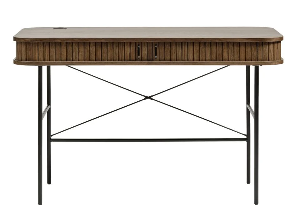 Nola Skrivebord, Røget Eg, 120x60x75 cm, produktbillede 6 af 12, Skriveborde hos HomeNordic