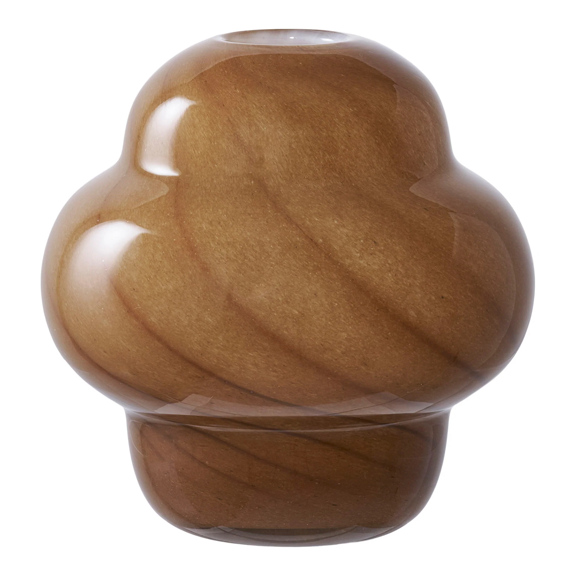 Vase - Vase, Glas, Brun Ø16,5X17 Cm, Vaser hos HomeNordic