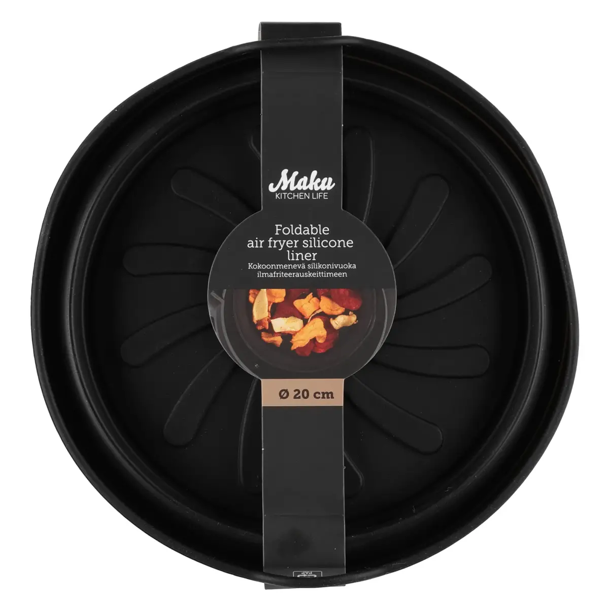 Silikoneform til airfryer 20 cm, sort, produktbillede 2 af 4, Airfryers hos HomeNordic