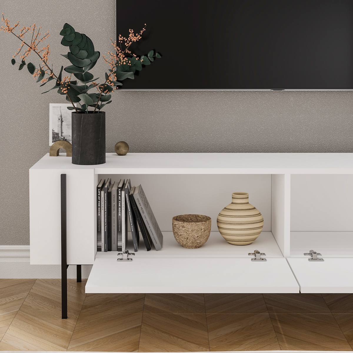 NORDVÄRK Herman TV-bord, m. 2 låger, produktbillede 6 af 8, TV-borde hos HomeNordic