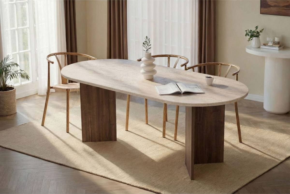NORDVÄRK Sabella spisebord, oval, produktbillede 5 af 6, Spiseborde hos HomeNordic