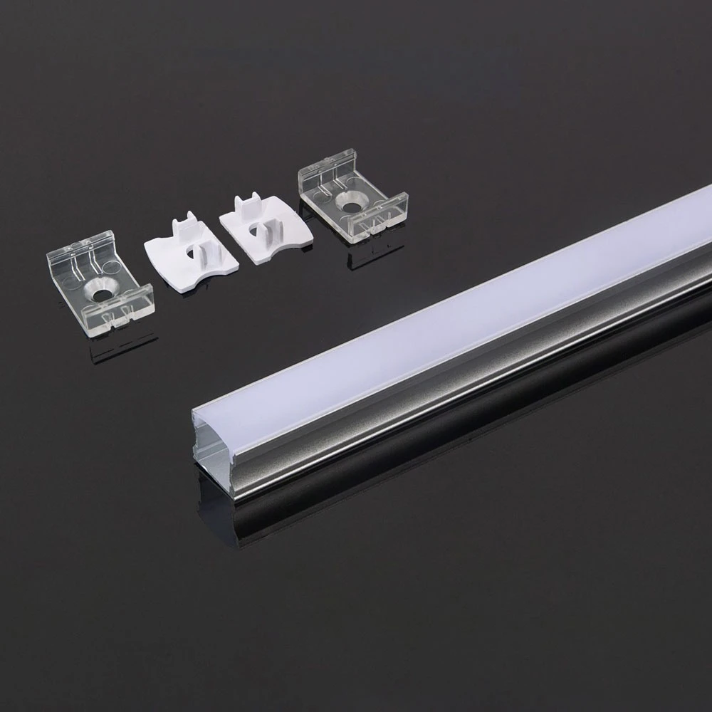 2m Alu profil til LED strips, hvid, LED-profiler hos HomeNordic