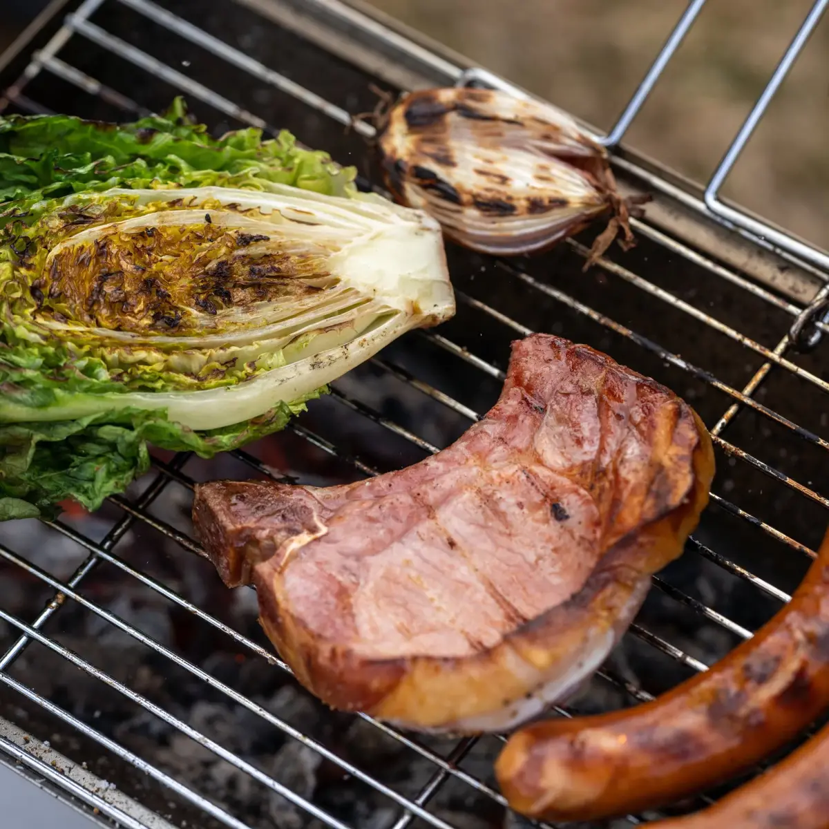 Sammenklappelig grill 36 x 26 cm, rustfrit stål, Kulgrill hos HomeNordic