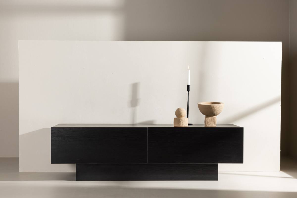 VENTURE DESIGN Cuenca TV-bænk, m. 2 låger og hylde, produktbillede 16 af 16 hos HomeNordic