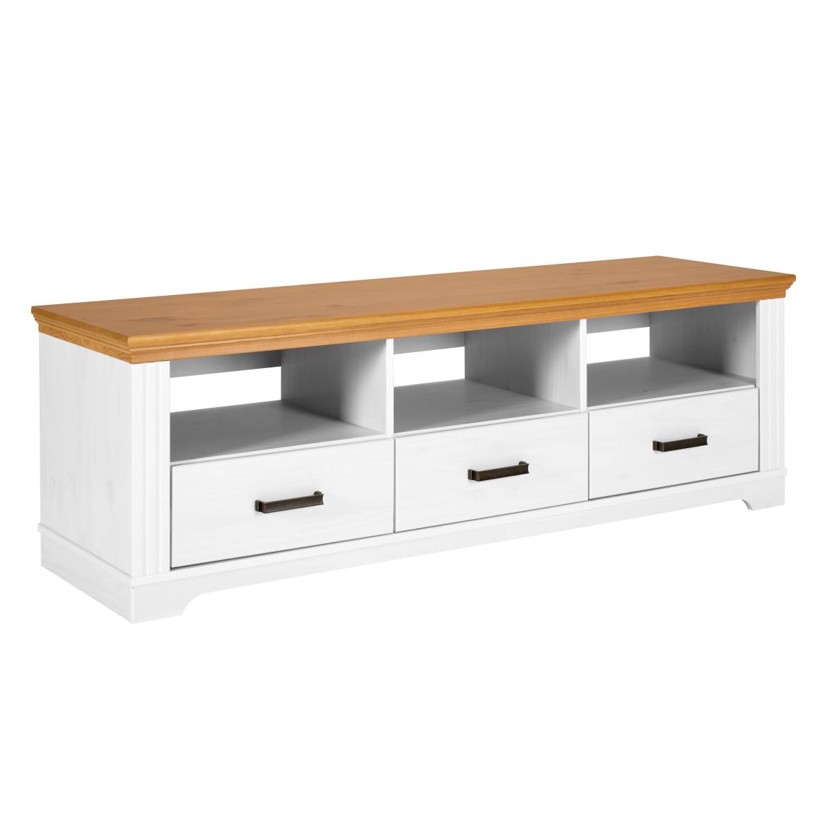 NORDIC LIVING COLLECTION TV-bord, m. 3 åbne rum og 3 skuffer, TV-borde hos HomeNordic