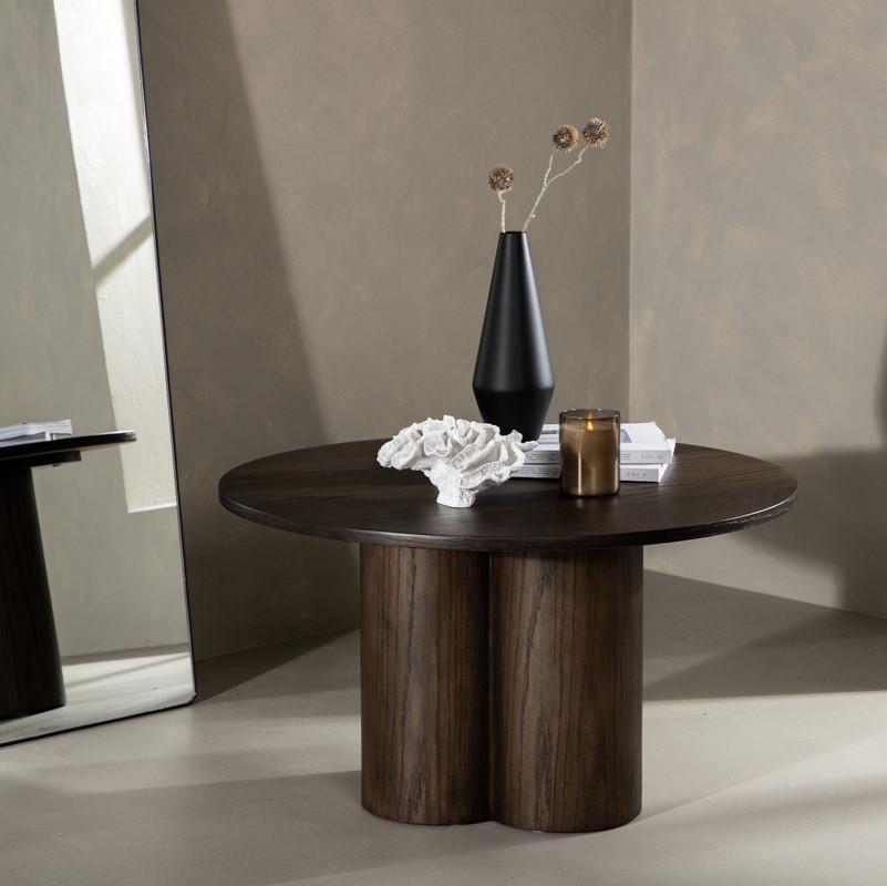 Just- Sofabord i mocca farvet finer, Moderne designs hos HomeNordic