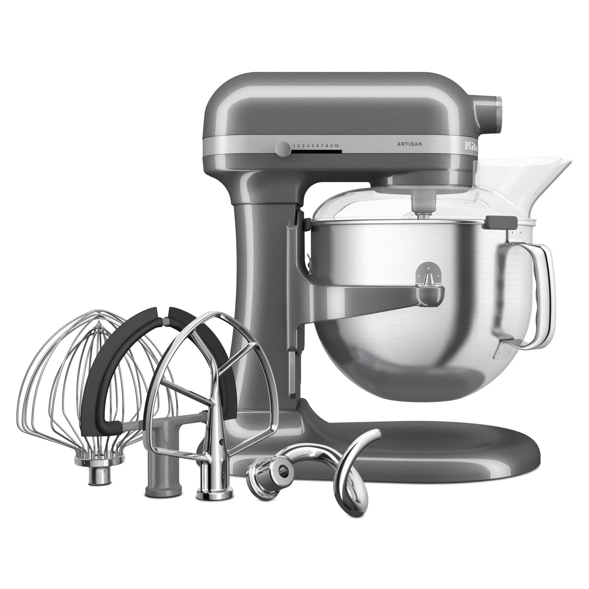 Artisan 5KSM70SHXE røremaskine 6,6 liter, medallion silver, produktbillede 4 af 6, Røremaskiner hos HomeNordic