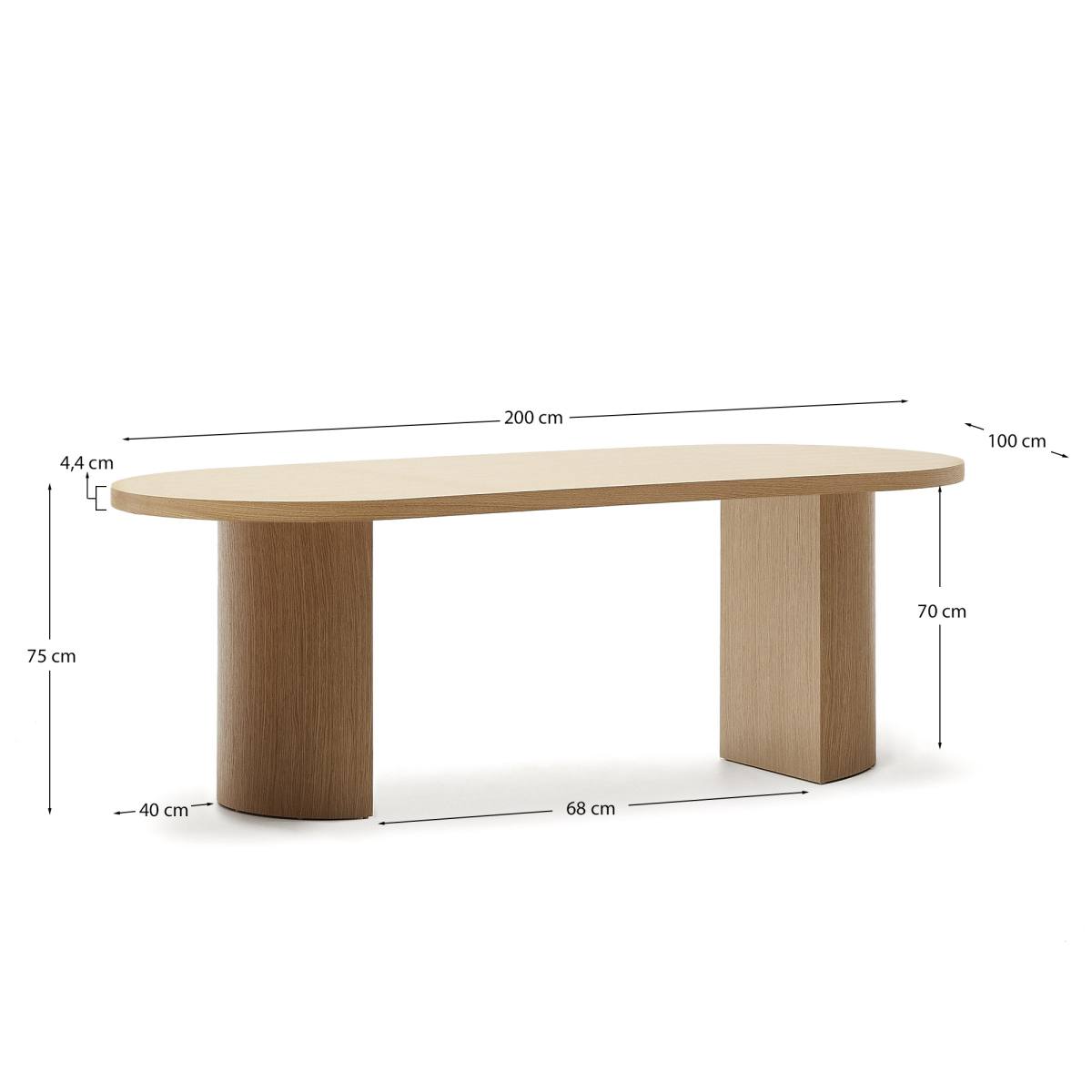 KAVE HOME Nealy spisebord, oval, produktbillede 2 af 6, Spiseborde hos HomeNordic