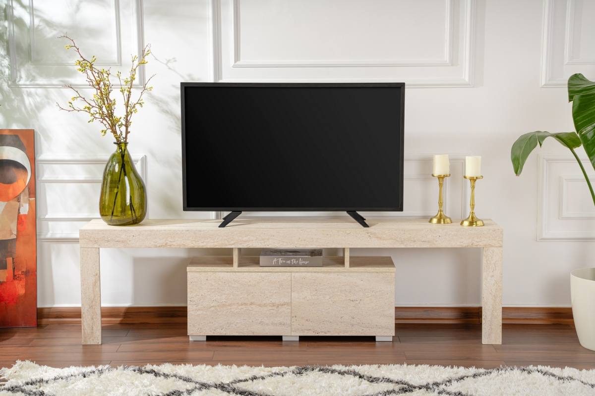 NORDVÄRK Enclave TV-bord, m. 2 låger og 3 åbne rum, produktbillede 3 af 7, TV-borde hos HomeNordic