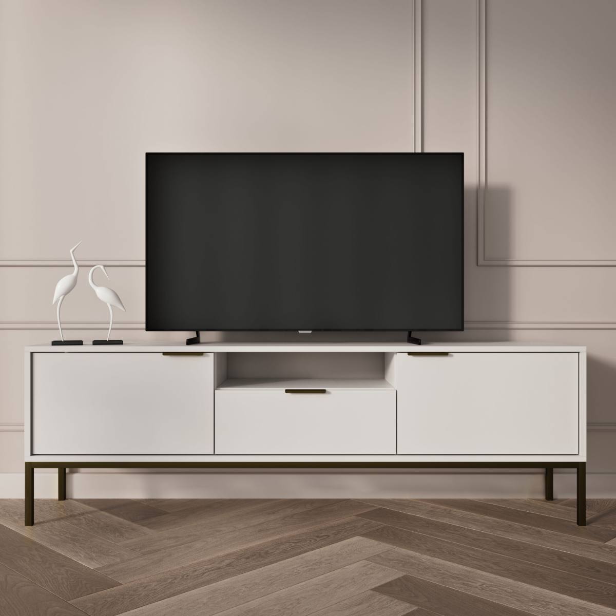 KOCOT Austin TV-bord 135, m. 2 låger, 1 hylde, 1 skuffe, TV-borde hos HomeNordic