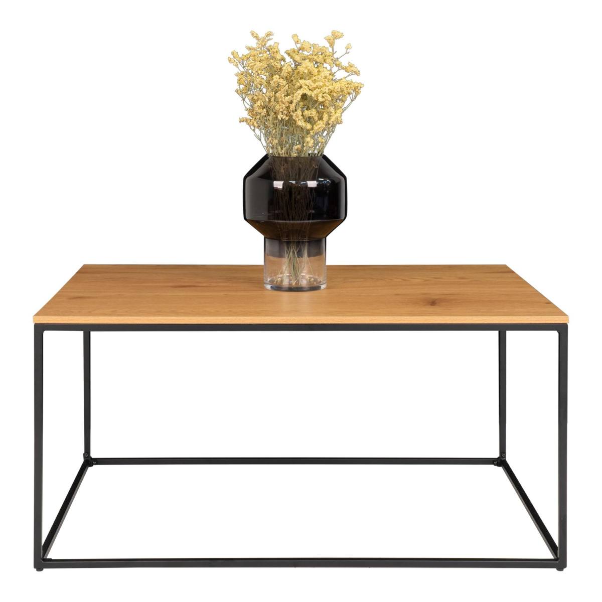 Zeta - Sofabord i sort metal og egelook plade, produktbillede 4 af 11, Moderne designs hos HomeNordic