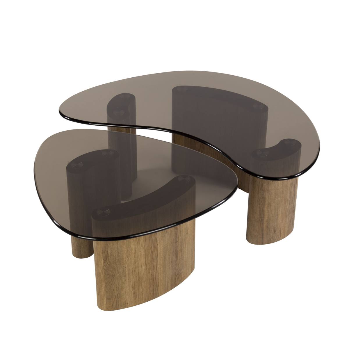 Vaso - Sofaborde med organisk form i brunt glas, produktbillede 4 af 6, Moderne designs hos HomeNordic