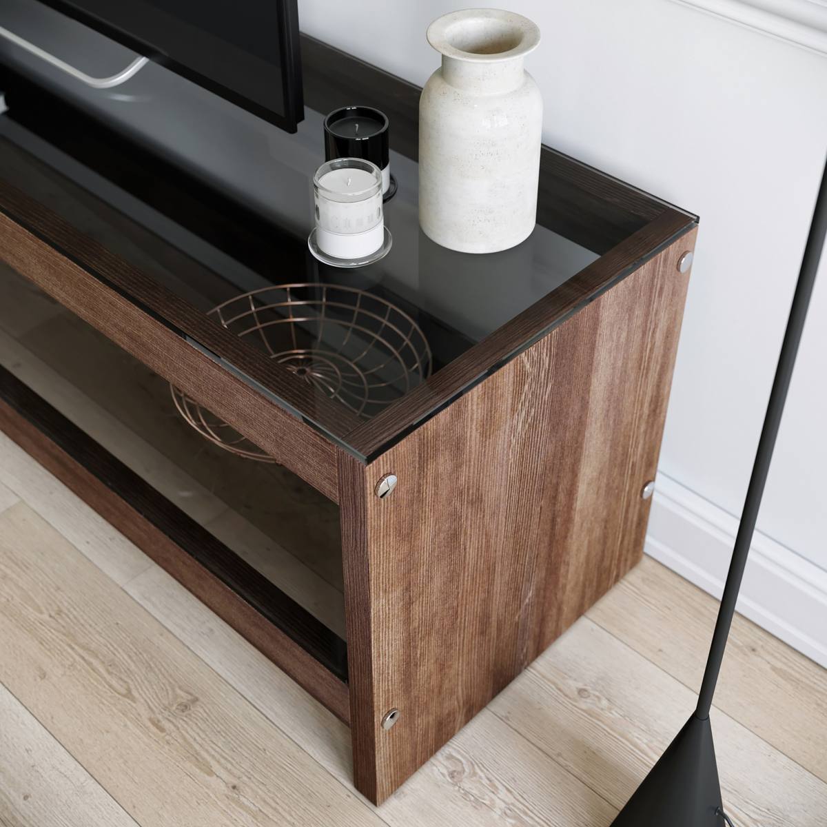 NORDVÄRK TV301 TV-bord, m. 1 hylde, produktbillede 3 af 5, TV-borde hos HomeNordic