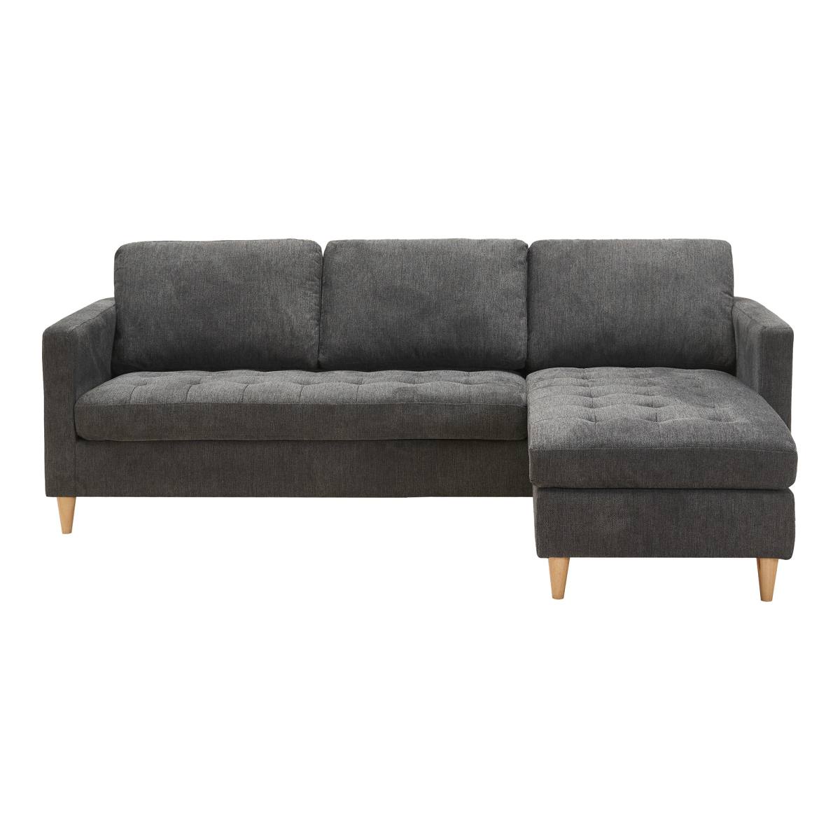 Milano Lounge sofa l mørkegråt stof, produktbillede 3 af 4, Sofaer hos HomeNordic