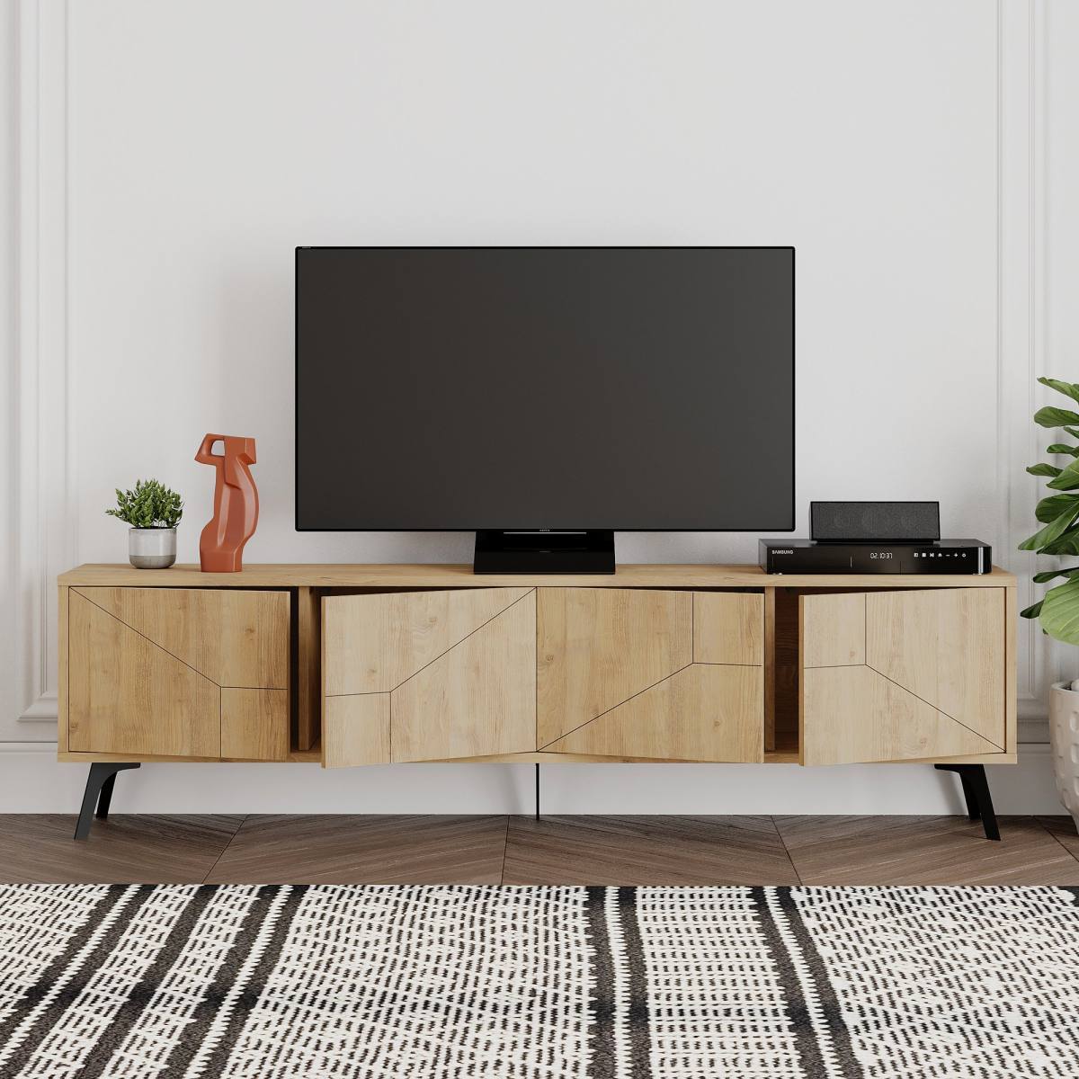 NORDVÄRK Dune TV-bord, m. 4 låger, produktbillede 5 af 6, TV-borde hos HomeNordic