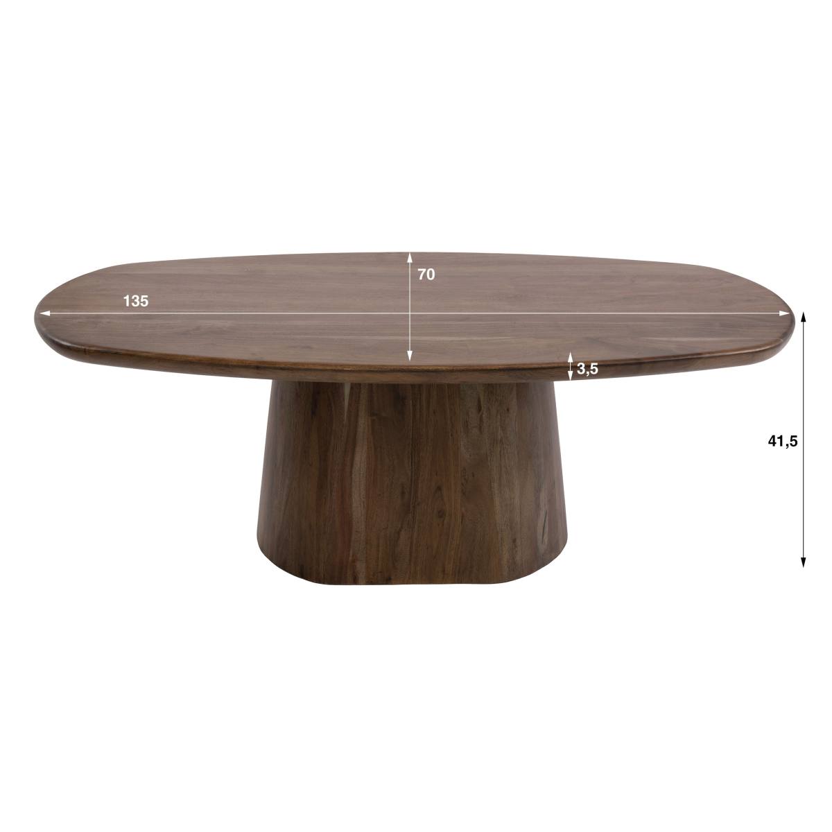 Massimo - Sofabord i massiv brun akacie træ, produktbillede 6 af 6, Moderne designs hos HomeNordic