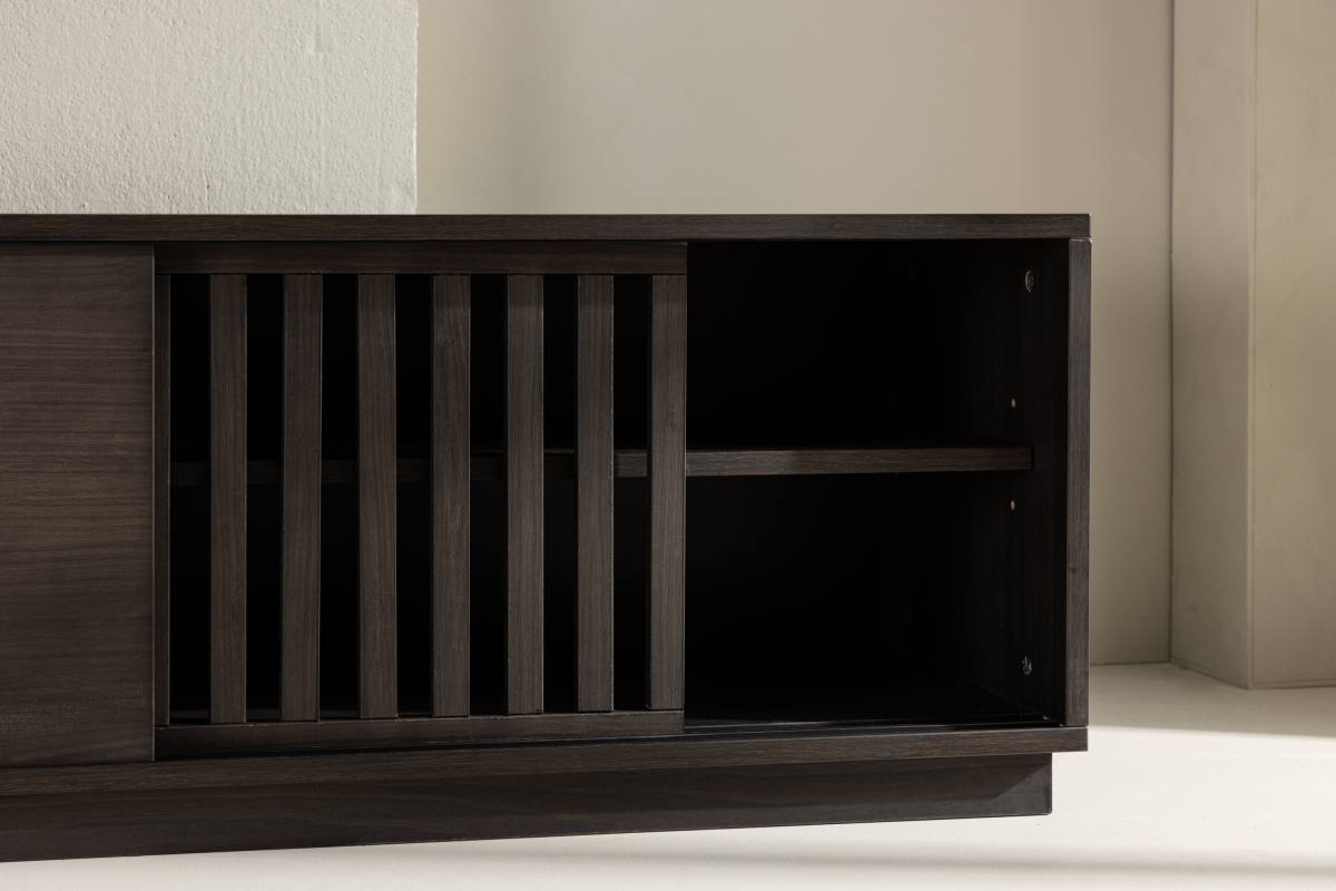 VENTURE DESIGN Lugo TV-bænk, m. 2 skydelåger og hylde, produktbillede 14 af 16, TV-borde hos HomeNordic