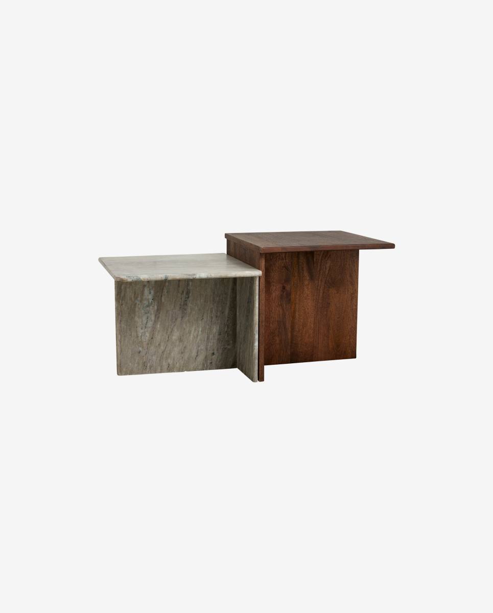 NORDAL ODRA SIDEBORD SIDEBORDE I MANGOTRÆ/MARMOR hos HomeNordic