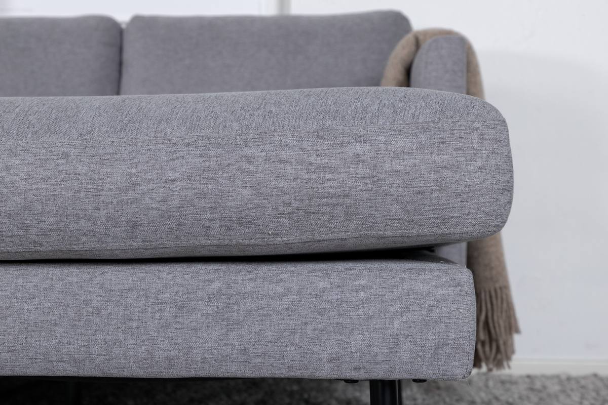 Polar - Sofa i U-form med gråt polyester stof – billede 8