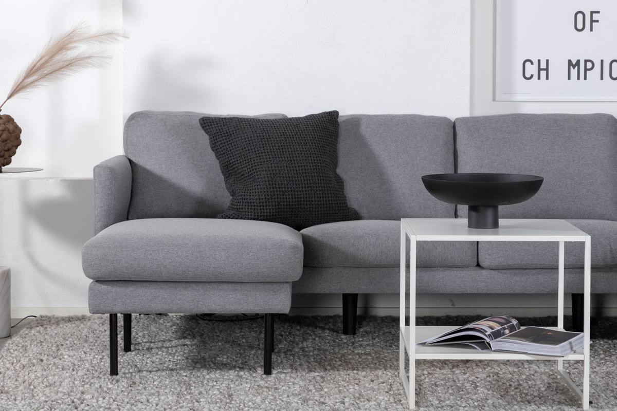 Polar - Sofa i U-form med gråt polyester stof – billede 11