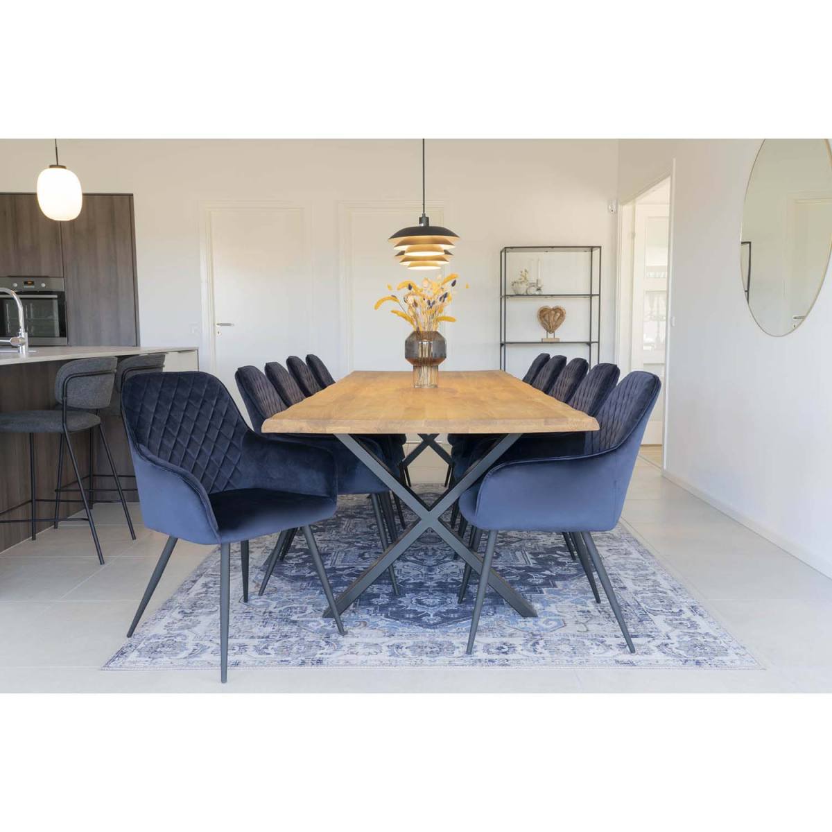 HOUSE NORDIC Toulon spisebord med bølget kant, produktbillede 3 af 7, Spiseborde hos HomeNordic